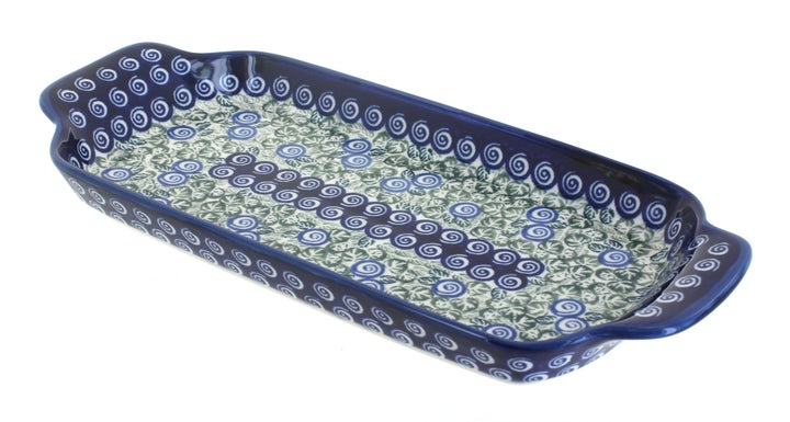 Zaklady Seaside Swirl Medium Serving Piece — Polish Pottery