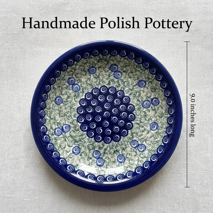 Detail image of Zaklady Seaside Swirl Dining Plates & Bowls — Polish Pottery