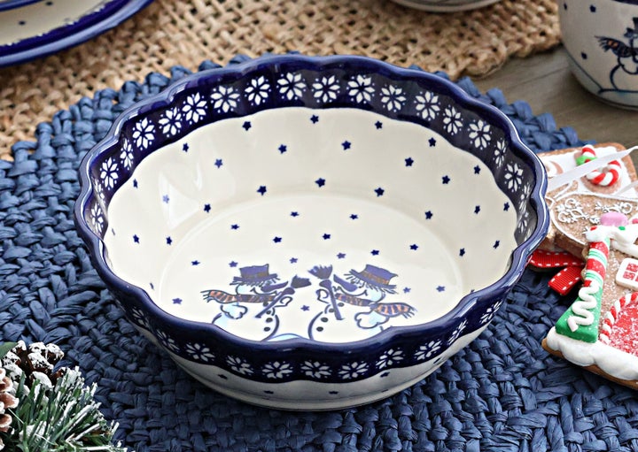 Zaklady Frosty Friend Medium Serving Piece — Polish Pottery