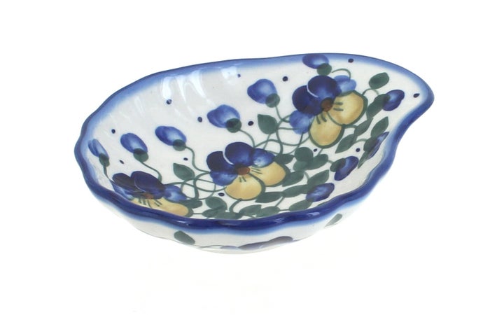 WR Unikat Pansies Bathroom Accessories — Polish Pottery