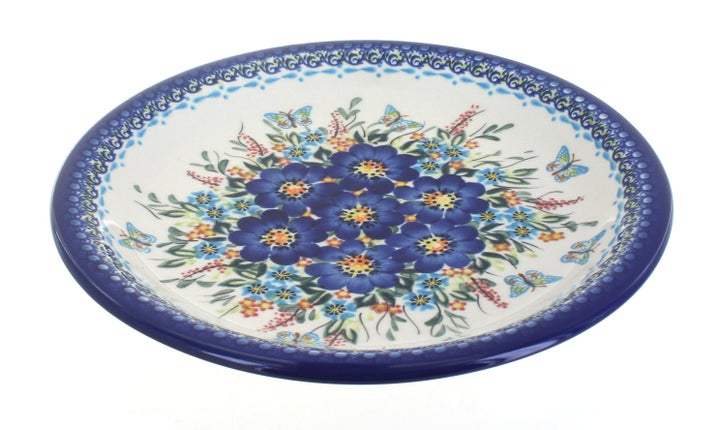 Vena Garden of Blue Dining Plates & Bowls — Polish Pottery