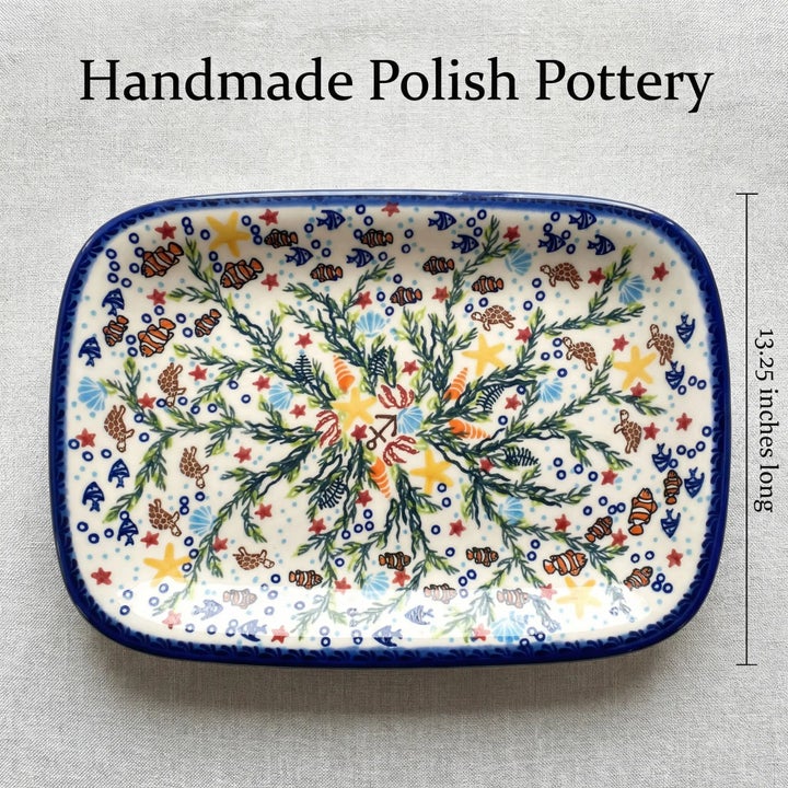 Vena Atlantis Large Serving Piece — Polish Pottery
