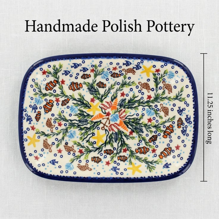 Detail image of Vena Atlantis Medium Serving Piece — Polish Pottery