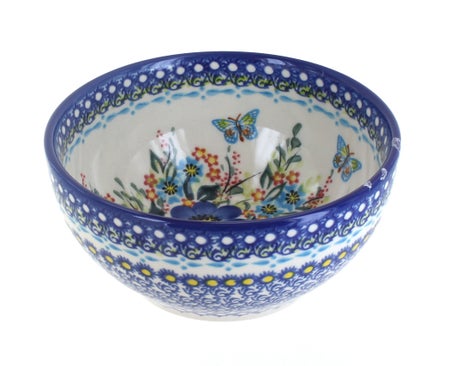 Vena Garden of Blue Dining Plates & Bowls — Polish Pottery