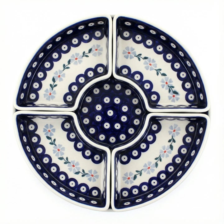 Manufaktura Blue Violet Large Serving Piece — Polish Pottery