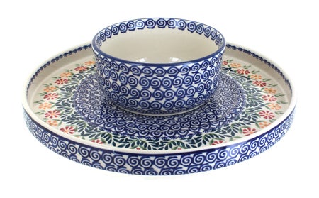 Manufaktura Garden Bouquet Large Serving Piece — Polish Pottery