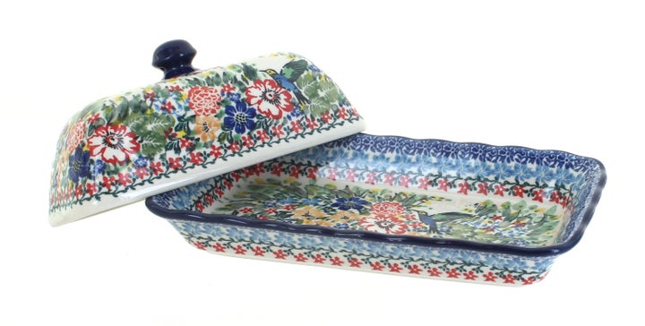 Ceramika Artystyczna Hummingbird Butter Dish — Polish Pottery