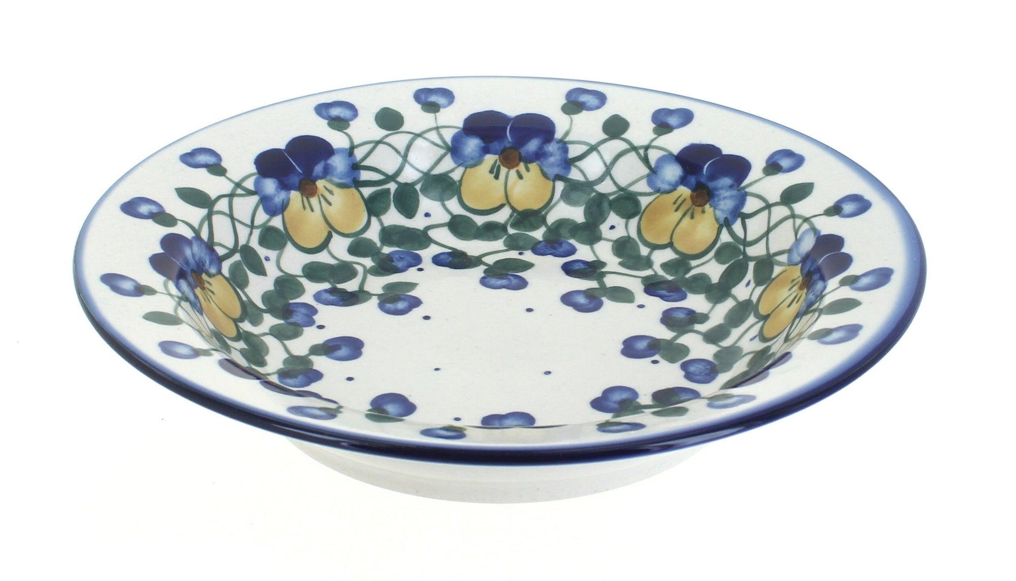 WR Unikat Pansies Dining Plates & Bowls — Polish Pottery
