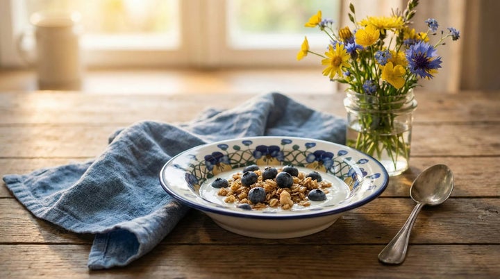 WR Unikat Pansies Dining Plates & Bowls — Polish Pottery