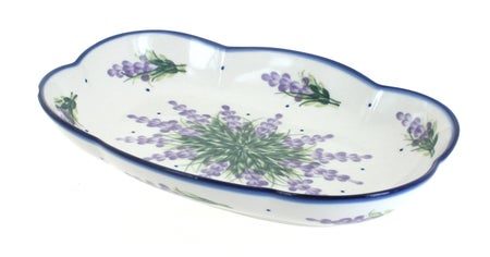 WR Unikat Lavender Fields Small Serving Piece — Polish Pottery