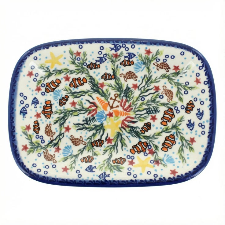 Detail image of Vena Atlantis Small Serving Piece — Polish Pottery