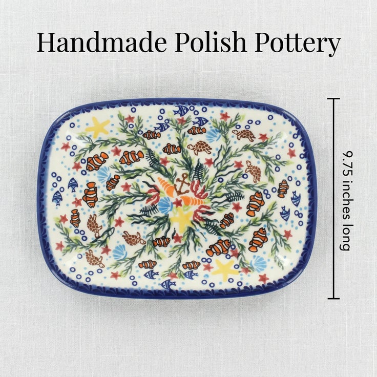 Detail image of Vena Atlantis Small Serving Piece — Polish Pottery