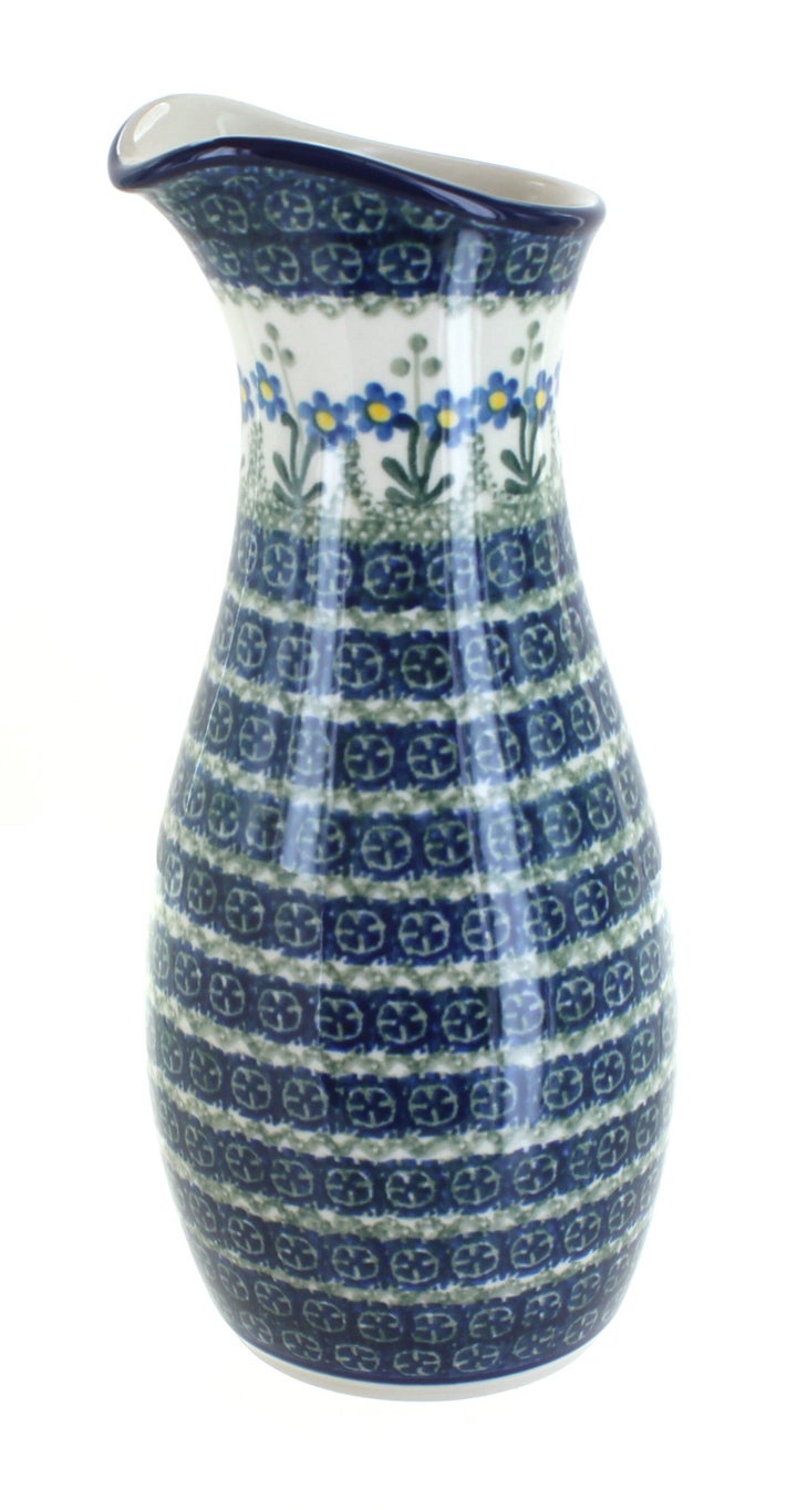 Ceramika Artystyczna Blue Posy Pitcher — Polish Pottery