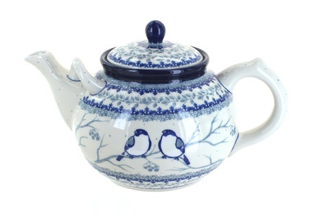 Ceramika Artystyczna Bluebird Teapot — Polish Pottery