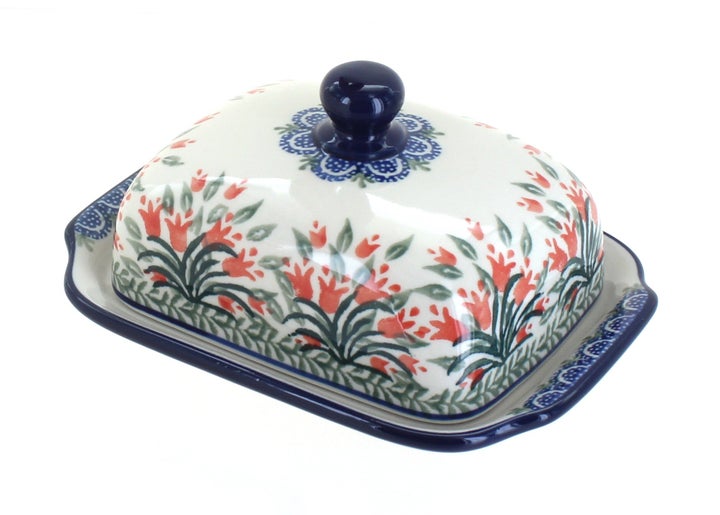 Ceramika Artystyczna Spring Tulip Butter Dish — Polish Pottery
