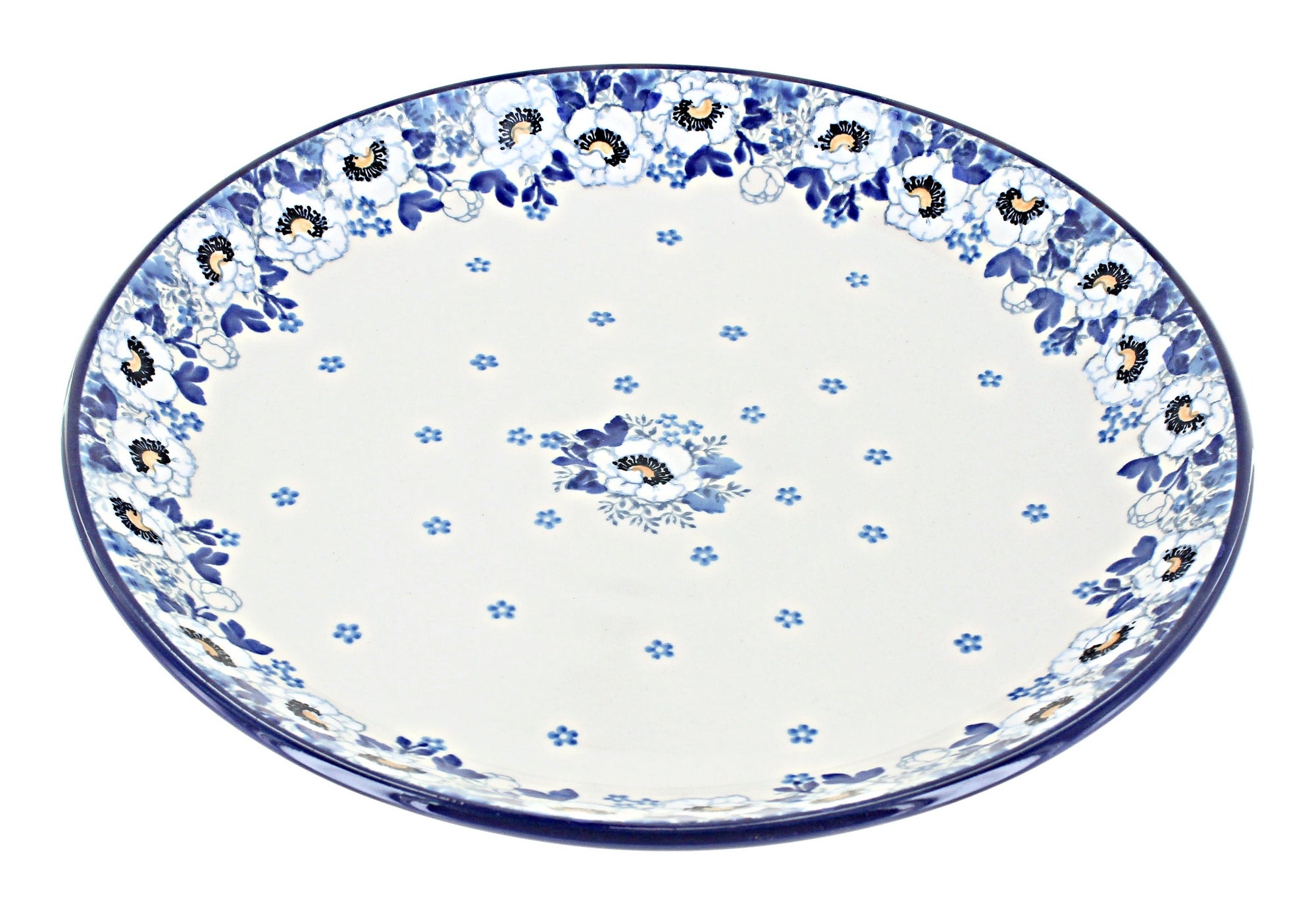 Ceramika Artystyczna Georgia Blue Dining Plates & Bowls — Polish Pottery