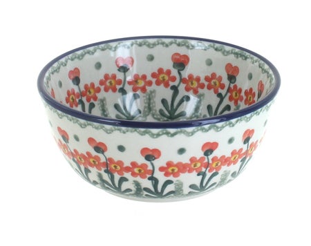 Ceramika Artystyczna Peach Posy Dining Plates & Bowls — Polish Pottery