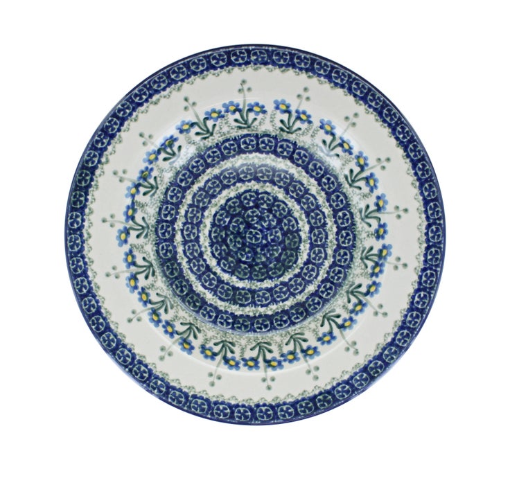 Detail image of Ceramika Artystyczna Blue Posy Dining Plates & Bowls — Polish Pottery