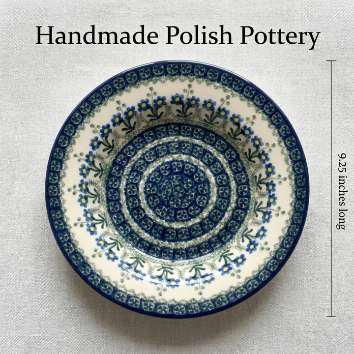 Ceramika Artystyczna Blue Posy Dining Plates & Bowls — Polish Pottery