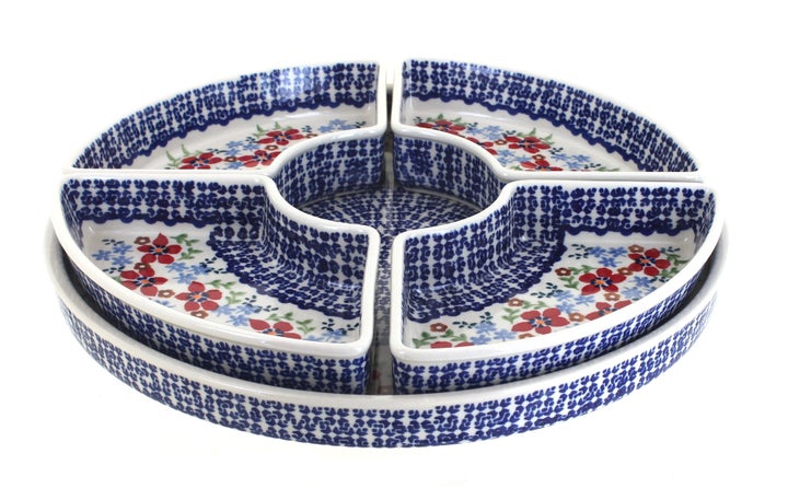Manufaktura Red Poppy Large Serving Piece — Polish Pottery
