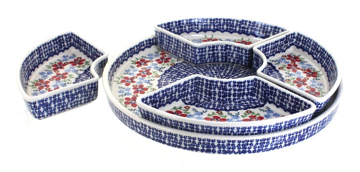 Manufaktura Red Poppy Large Serving Piece — Polish Pottery