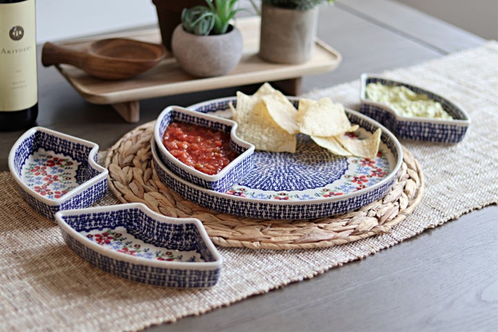 Manufaktura Red Poppy Large Serving Piece — Polish Pottery