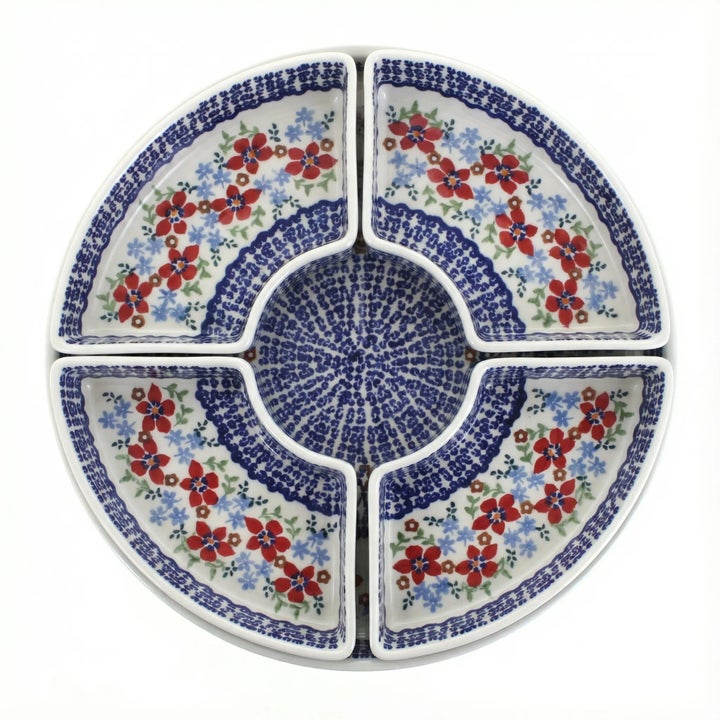 Manufaktura Red Poppy Large Serving Piece — Polish Pottery