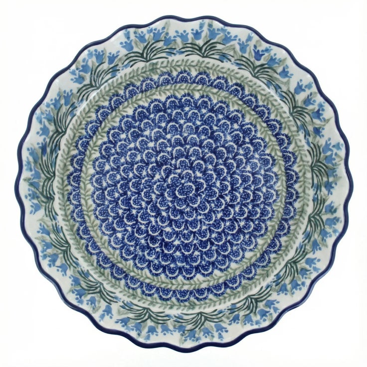 Detail image of Ceramika Artystyczna Tulip Bouquet Pie Plate — Polish Pottery