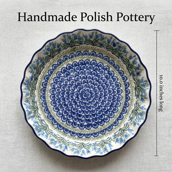 Ceramika Artystyczna Tulip Bouquet Pie Plate — Polish Pottery