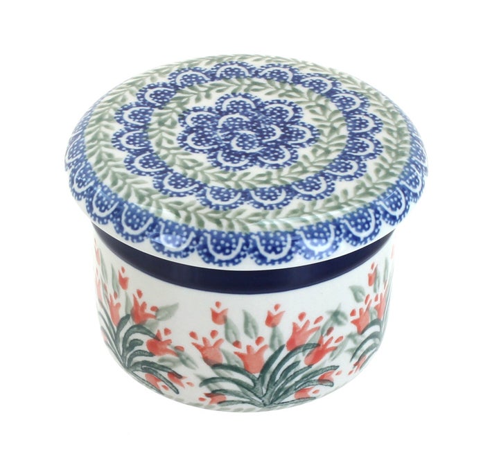 Ceramika Artystyczna Spring Tulip Butter Dish — Polish Pottery