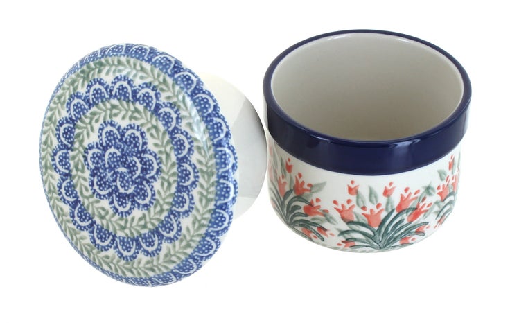 Detail image of Ceramika Artystyczna Spring Tulip Butter Dish — Polish Pottery