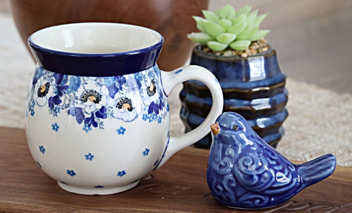 Ceramika Artystyczna Georgia Blue Mug — Polish Pottery