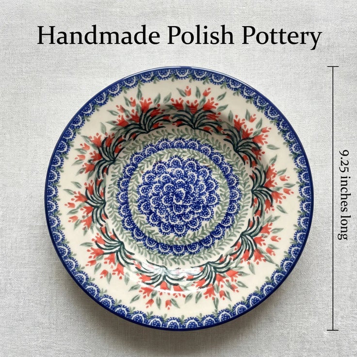 Detail image of Ceramika Artystyczna Spring Tulip Dining Plates & Bowls — Polish Pottery