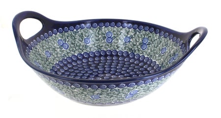 Zaklady Seaside Swirl Large Serving Piece — Polish Pottery