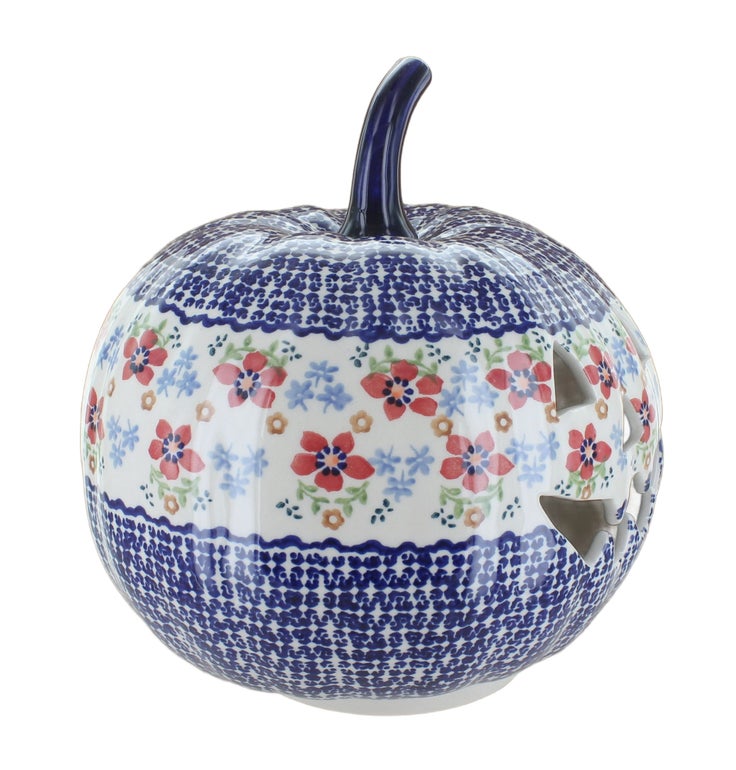 Detail image of Manufaktura Pumpkins Luminary — Polish Pottery