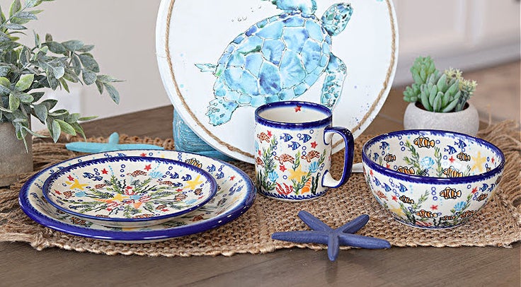 Detail image of Vena Atlantis Dining Plates & Bowls — Polish Pottery