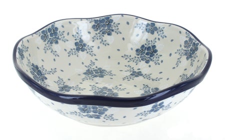 Ceramika Artystyczna Blue Fleur Large Serving Piece — Polish Pottery