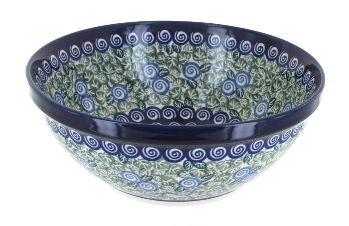 Zaklady Seaside Swirl Medium Serving Piece — Polish Pottery