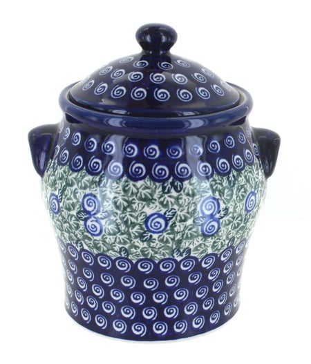 Zaklady Seaside Swirl Counter Storage — Polish Pottery