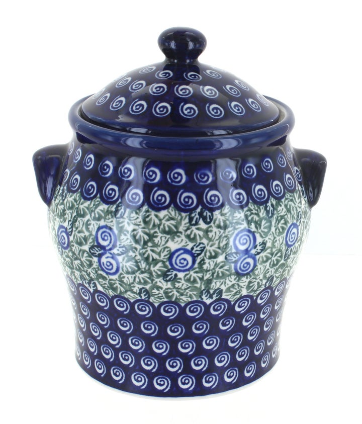 Zaklady Seaside Swirl Counter Storage — Polish Pottery