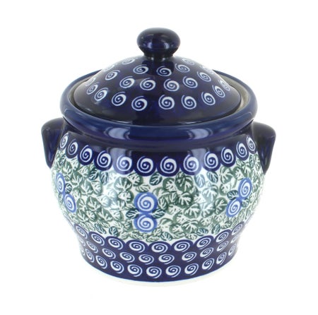 Zaklady Seaside Swirl Counter Storage — Polish Pottery