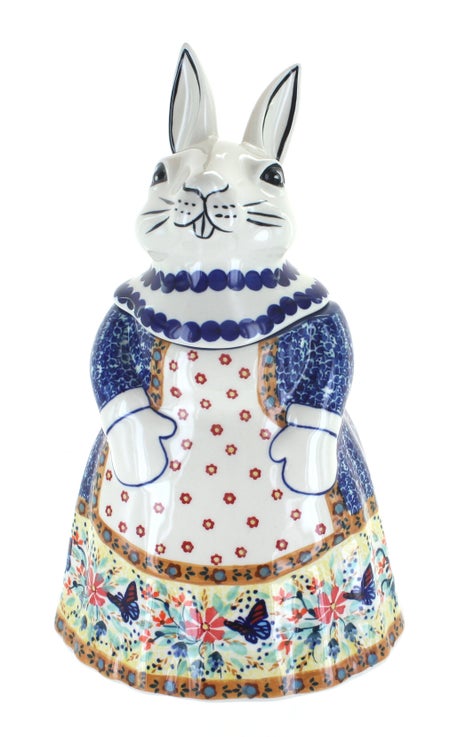 Manufaktura Blue Butterfly Counter Storage — Polish Pottery