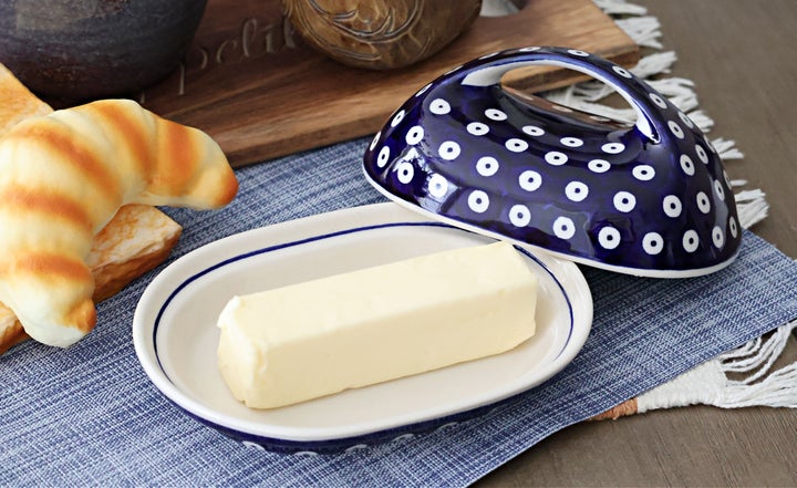 Manufaktura Dots Butter Dish — Polish Pottery