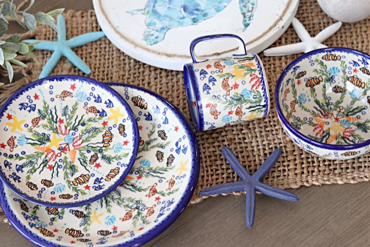 Detail image of Vena Atlantis Dining Plates & Bowls — Polish Pottery