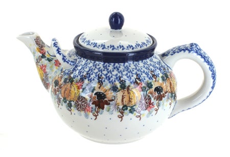 Ceramika Artystyczna Harvest Bounty Teapot — Polish Pottery
