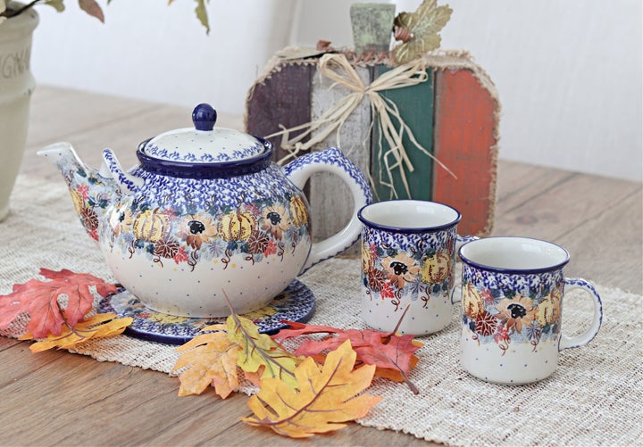 Ceramika Artystyczna Harvest Bounty Teapot — Polish Pottery