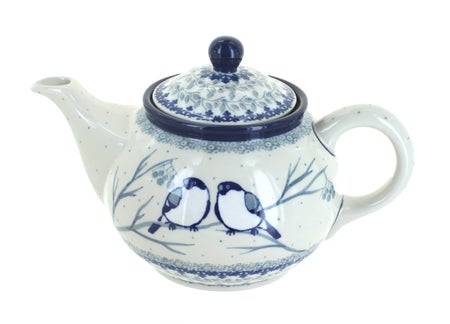 Ceramika Artystyczna Bluebird Teapot — Polish Pottery