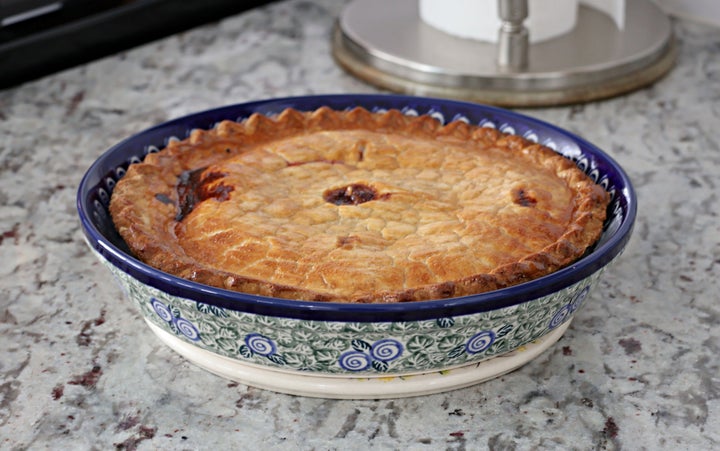 Zaklady Seaside Swirl Pie Plate — Polish Pottery
