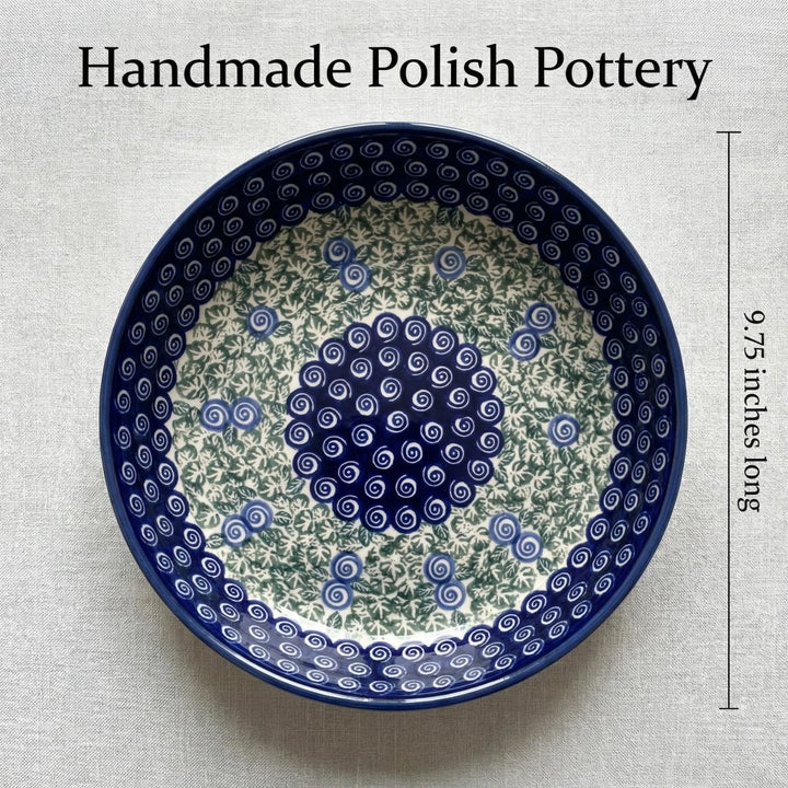 Zaklady Seaside Swirl Pie Plate — Polish Pottery
