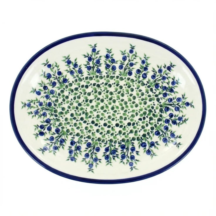 Detail image of Zaklady Porcelain Vine Large Serving Piece — Polish Pottery